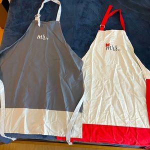 Mr and Mrs cooking apron